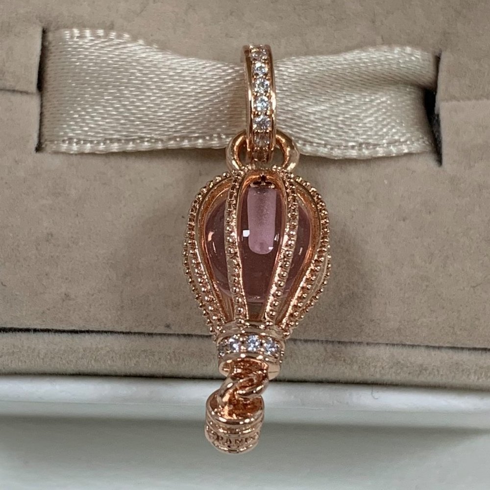 Pandora Sparkling Pink Hot Air Balloon Dangle